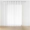 Douceur d'Intérieur Haltona Tenda con Occhielli, 300 x 240 cm, Effetto Lino Intrecciato, Bianco