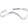 Silverly Braccialetti in Argento Sterling Martellato per Donna, Massiccio 925 | Bracciale Regolabile in Argento | Braccialetti Curvi e Ondulati | Gioielli Contemporanei