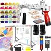 Aisny Pistola Per Tufting, Set Tufting Macchina Tufting Pistole Tappeti Batteria 2*2600 Mah Con Telaio In Lega Alluminio 27,5 X 27,5'' Taglierina Tappeti A Pelo Tagliato 20 Rotoli Filato Con Teli Tufting