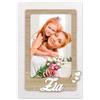Instant Project Cornice Zia Fotografia 10x15 | Portafoto Scritta Zia e Cuoricini in legno| Regalo Zia per Compleanno, Onomastico delle Zie o Natale, Battesimi, in Colore Bianco - Legno Chiaro