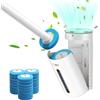 Ajex Scopino WC Monouso con Aromatico e 24 pezzi Testine di Ricambio,Scopino Bagno WC Scopino per WC usa e Getta,Sistema di Pulizia per WC con Detersivo,Spazzolone Monouso Ricambio Scopino per Bagno