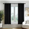 Deconovo Tende Oscuranti per Interni 55x120 cm, 2 Pezzi, Nero - Termiche Isolanti e Moderne con 3 Modi di Montaggio - Ideali per Finestre Camera da Letto e Soggiorno