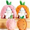 oeeo Set di 2 lepre di peluche, coniglietto pasquale per bambini, ragazzi, ragazze (fragole) (2)