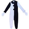 YUPDFGB Costume Terrifier Bambino Ragazza Bambini 3-12, Costume Clown Assassino Bianco e Nero, Tuta Bianco e Nero, Scaldacollo e guanti, 120 Unisex, per Spaventoso Killer Partito, Festa di Halloween