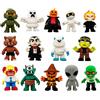 Genérico Collezione di 14 figurine classiche di mostri di Halloween - Vampiro, Frankenstein, lupo mannaro, fantasma, zombie, mummia, alieno, yeti, pagliaccio assassino, ciclope, spaventapasseri e altro