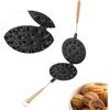 Pssopp Modello da Forno in Noce a 16 Fori, Materiale Antiaderente in Lega di Alluminio Modello Ovale per Biscotti in Noce per Accessori da Forno per Dessert(Nero) (Tipo 1)