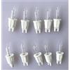 ShuoHui Lampadina di ricambio/per mini catene luminose, lampadina a incandescenza, 12V, 1,2W / Blister/Attacco a innesto, Bianco caldo base 8mm (10)