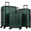 FERGÉ set di 3 valigie viaggio CANNES - bagaglio rigido dure leggera 3 pezzi valigetta 4 ruote verde