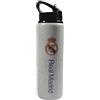 Hy-Pro Borraccia in alluminio con licenza ufficiale Real Madrid CF, 750 ml, cannuccia pieghevole integrata, a prova di perdite, leggera, ottima idea regalo per il calcio