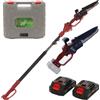 Archman PE01X - Potatore elettrico a batteria + asta di prolunga - 205-265 cm - 2x 21V 4Ah