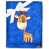 Be Mammy Coperta calda per bambini con peluche regalo per bambino con motivi 3D (Blu scuro - Giraffe)