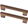 KOVNISE 2 Maniglie in Legno per Armadietti con Maniglia Solida per Armadietti in Noce Scuro Colore Legno Originale Stile Semplice Moderno per Armadietto Armadio Porta Cassetto Comò Cassetto (128MM)
