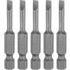 QUARKZMAN 5pz SL4 Punte per Cacciavite a Taglio Magnetica 4mm S2 Punta Cacciavite a Testa Piatta Acciaio 1/4 Grado Industriale Gambo Esagonale 50mm (2) Lungo per Viti