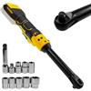 JOJOCY Chiave a cricchetto a batteria da 3/8" compatibile con batteria Dewalt 20V, cricchetto elettrico 80N.m 320RPM con 8 bussole e adattatore da 1/4"