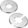 M METERXITY 2 Pezzi Flangia A Parete Divisa, Per Tubo OD 1,3 Pollici/32mm Piastra ABS Rotonda Autoadesiva Coperture Idrauliche Per Tubo Dell'Acqua/Rubinetti [Tono Argento]