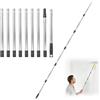 Umllpet Asta Telescopica 3,6 m, Rullo Pittura, Prolunga in Acciaio Inox Leggera, 9 Sezioni Estensibili per Pittura, Pulizia Finestre, Grondaie, Adattatore Conico, Filetto a Spirale