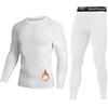 NuCamper Intimo Termico Uomo Set, Biancheria Intima Termica Uomo Funzionale Invernale Manica Lunga Maglia Termica e Pantaloni Base Layer Asciugatura Rapida per Sci Sport Ciclismo Calcio Corsa Running