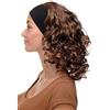 WIG ME UP - Parrucca Donna Fascetta(fissa) Voluminosa Chioma Ricciuta Lunga fino alle Spalle castano, con punte biondo scuro BRO-704-6T27