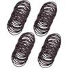 Fadbudss 100 elastici per capelli, sottili da 2 mm, senza cuciture, per capelli fini, resistenti, piccoli, senza metallo, delicati senza danni, non si strappano, per donne, ragazze e bambini (caffè)