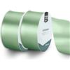 Vaessen Creative Nastro di Raso 2 pz - Verde Salvia - Nastro Colorati 10 m x 50 mm per il Fai-da-te - Decorazioni Matrimonio - per Regali e Segnalibri