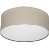 REV Lampada da soffitto a LED - Lampada da soffitto per camera da letto, soggiorno e cucina rotonda 30 cm con paralume in tessuto in stile vintage, tortora