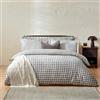 Yard Barton Quadri Vichy Set Copripiumino - 100% Cotone Reversibile Federe Oxford Morbido E Traspirante Biancheria Da Letto Premium (Grigio - Singolo - 137x200cm)