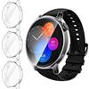 iVoler 3 Pezzi Cover e Pellicola Protettiva per Huawei Watch GT3 42mm / Huawei Watch GT 3 42mm, Copertura Completa Custodia Trasparente, Ultra Sottile Morbida TPU Anti-Graffio Protezione Schermo Case