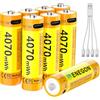 ENEGON Set da 8 batterie Ricaricabili AA Litio USB-C 4070 mWh 1,5V Tensione Costante con Cavo di Ricarica 1-a-4 Prestazioni Elevate per Controller di Gioco, Serrature Intelligenti,Tastiere e Mouse