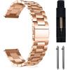 MaEiol 18mm Cinturino in Metallo per Huawei Watch GT 6/5/4 41mm / Huawei Watch 5/GT 5 Pro 42mm / Garmin Venu 4 /Venu 3S 41mm /Forerunner 265S, Cinturino Acciaio Inossidabile per Donna Uomo - Oro Rosa