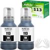FANSHENG 113 Inchiostro Compatibile con Epson 113 Flaconi di Inchiostro per Ecotank ET-5150 ET5150 ET-5170 ET-16650 ET-16600 ET-16150 ET-15000 ET-5100 ET-5160 ET-5800 Pro ET-5850 (2 Pack, Nerox2)