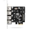 CY Scheda 4 Porte PCI-E a USB 3.0 HUB Adattatore di espansione PCI Express 5Gbps per scheda madre