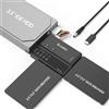 SUIDEK Adattatore USB 3.0 a IDE e SATA, Convertitore per lettore di dischi rigidi esterni Type-C da 5 Gbps per HDD SATA da 2,5/3,5 SSD e HDD IDE da 3,5 con funzione di Clonazione Offline