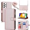 Cavor Cover Samsung A52/A52S con Cordino,Flip Leder Portafoglio Custodia in Pelle,[9 Porta Carte][Chiusura Magnetica],Custodia Libro Cover con Laccio per Samsung Galaxy A52/A52S 5G - Oro Rosa
