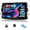 CAMECHO 4+64G Android 15 autoradio per Renault Dacia Logan Duster Sandero Lodgy Capture Symbol Lada Xray con Carplay Android Auto Bluetooth 5.0, 8 Pollici Doppio Din con GPS WIFI DSP FM/RDS SWC e USB