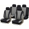 Auto Accessori Lupex Set Coprisedili Auto Universali LS06 Colore Grigio Anteriori e Posteriori in Poliestere Utilitaria No Suv
