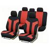 Auto Accessori Lupex Coprisedili Universali Rosso LS05 Set Completo | Kit anteriori e posteriori, poliestere resistente, installazione rapida, per utilitarie, lavabile