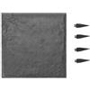 VEVOR Pietre da Giardino 395 x 395 mm Pietre Decorative con Picchetti, 8 Pezzi, Pavimentazione in Plastica Resistente alle Intemperie, Superficie Liscia, Passerelle Esterne per Prato, Patio, Grigio