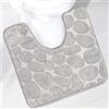 Reyox Tappetino per WC a Forma di U in Microfibra Antiscivolo Assorbente, Tappeto Bagno a Pelo Corto Lavabile grigio 40 x 50 cm