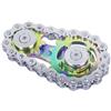 DMaos Fidget Spinner, Design a Forma di Catena di Bicicletta con Meccanismo a Ingranaggi, Gioco per le Dita dalla Meccanica Resistente in Metallo con Cuscinetti Lisci - Colorato
