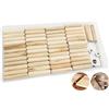 CESFONJER Tasselli Legno, CESFONJER 100 pcs Spine Legno, 2 pcs Perni di Centraggio e 1 pcs Anelli per Punte Trapano, con chiave esagonale, per Mobili Porte e Progetti Artistici (6mm)