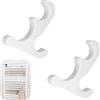 Twowinds - Gancio per Radiatore Portasciugamani - Appendino Asciugamani - Plastica Resistente per Termosifoni da Bagno - Senza Attrezzi - Adatto a Tubi Rotondi (Ø 2cm) - Colore Bianco (2 pezzi)