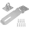 L&W Luck 4 Pollici Lucchetto Hasp Chiusura Porta, 304 Acier Inoxydable Chiusura Lucchetto Hasp Serratura Della Porta Hasp con Viti per Camera da Letto, Garage, Armadio