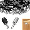 L&W Luck 60 Pezzi Supporti Per Mensole,Reggimensola Legno, Perni per Mensole Con Tappo Antiscivolo, per Mobili Armadi Libreria (Nero)