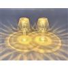 Spetebo Mini lampada da tavolo a LED, luce bianca calda, effetto cristallo/diamante, conica/12 cm, lampada da tavolo alimentata a batteria, luce decorativa, senza fili