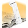 HIONXMGA Luce per Lettura Libri a Letto,Luce da Lettura a LED portatile con clip,3 Colori ambra e regolazione continua della luminosità,Lampada Lettura ricaricabile USB,perfetta per Amanti dei Libri