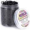 HOYOLS 1,3 cm, piccoli elastici neri per fasce per capelli, elastici, mini trecce per coda di cavallo, per ragazze e bambini, elastici per capelli spessi, senza danni, artigianato, ufficio, 1000 pezzi