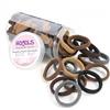 HOYOLS Elastici Morbidi per Capelli Senza Danni, 100 Pezzi | Fascette Marroni in Morbido Senza Cuciture con Tenuta Delicata per Code di Cavallo, Chignon e Trecce su Capelli Sottili