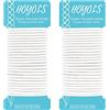 Hoyols Titolari per coda di cavallo, elastici per capelli intrecciati in metallo, per donne, spessi capelli ricci fini gomas para el pelo 50 pezzi, 4 mm (bianco)