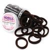 HOYOLS Elastici Marroni per Capelli, Portacoda Senza Danni 50 Pezzi | Tessuto Morbido Elastico Senza Cuciture, 4 cm per Capelli Folti, Tenuta Delicata per Donne e Ragazze per Chignon e Trecce