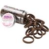 HOYOLS Elastici Morbido per Capelli, Fermacoda Senza Cuciture 100 Pcs | Fascette Elastiche in Tessuto, per Capelli Ricci Spessi, Chignon Trecce Quotidiani, Antiscivolo & Nessun Danno, Marrone Ambra